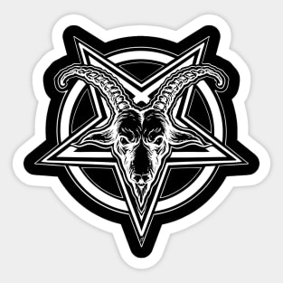 Seal of Baphomet - Baphomet, Leviatan, satan, devil, Lucifer, dark Angel, goth, night, stranger Sticker